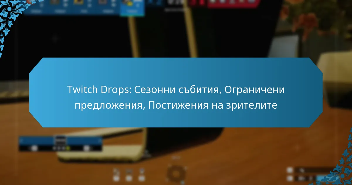 Twitch Drops: Сезонни събития, Ограничени предложения, Постижения на зрителите